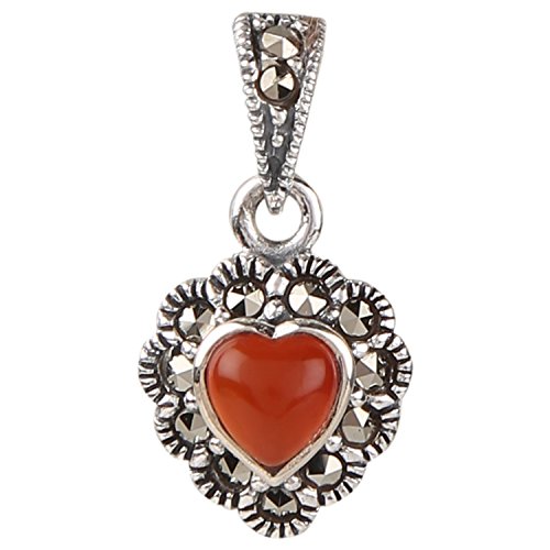 Ananth JewelsSomma 925 BIS Hallmarked Silver Made with Swarovski Marcasite Pendant for Women