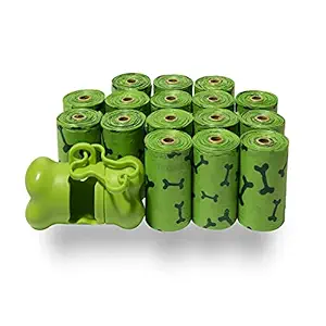 BPS - Extra Thick Waste Poop Bags with Dispenser - Scented, Green Bone, 240 Bags