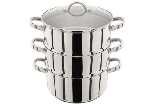 Judge cuiseur Vapeur à 3 étages Lot, Argent, 24 cm