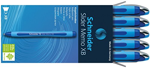 Schneider Slider Memo XB Kugelschreiber (Kappenmodell) 10er Packung blau