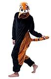 KiKa Monkey Tier Onesie Erwachsener Kostüme Cosplay Pyjamas (XL, Waschbär)
