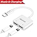 Price comparison product image Lightning Jack Adapter,Lightning Adapter for iPhone X 10/ iPhone 8/8Plus iPhone 7/7Plus Dual Lightning Adapter & Splitter with Charge, Headphone Lightning Audio Cable + Charger Port for iPhone Apple X iPhone 8/8Plus iPhone 7/7Plus Support Music Control, Charger and Phone Communication (Supports IOS 10.3.up to IOS11)