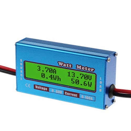 Qewmsg Digital Monitor LCD Watt Meter 60V/100A DC Ammeter High Accuracy RC Battery Amp Analyzer Tool Power Energy Watt Meter