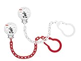 NUK Disney Mickey Mouse sucker chain with clip for secure attachment of the pacifier to baby 's clothing , 1 piece , color not selectable