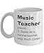 Produktbild Dozili Lustige Kaffeetasse – Musiklehrer Wertschätzung Geschenke – Wie ein normaler Lehrer nur viel Cooler Definition-Tasse, Geschenkideen, 312 ml, weiß