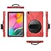 Produktbild Jamicy® Hülle kompatibel für Samsung Galaxy Tab A 10.1, T580/ T585 case mit 360 Grad drehbar mit Ständer, Handgurt, Multiple Schicht-Hybrid-SchwerLast-Schock Hülle (Rot)