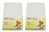 DK Glovesheets For Baby Bay Standard Cot - Two Fitted D Shaped Sheets 100% Combed Jersey Cotton - To Fit BabyBay Cot 81x42 CM - WHITE - TWO PACKS