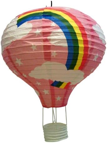 Rainbow Balloon Light Shade - PINK Paper Lantern Bedroom Fun Lamp