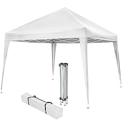 TecTake Tonnelle de jardin tente réception pavillon barnum chapiteau 3x3m pliante pliable blanc