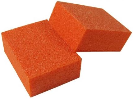 Disposable Mini Orange Buffing Block 2.5cm x 3.3cm 120/120 24 Pack