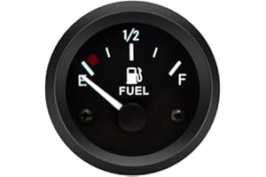 iSpchen Kraftstoffanzeige Kraftstoffstandsanzeige 52mm Öldruckanzeige Retro Oldschool Zusatzinstrument Zusatzanzeige Instrument Tankanzeige Tankuhr für DC12V Motorrad Auto Boot