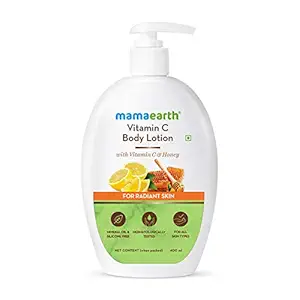 Mamaearth Vitamin C Body Lotion with Vitamin C & Honey for Radiant Skin (400 ml, All Skin Types)