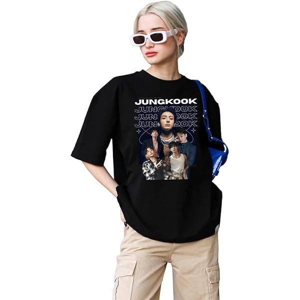 Buy Aesthetify Jungkookie JK Graphic Print Oversized White Crew