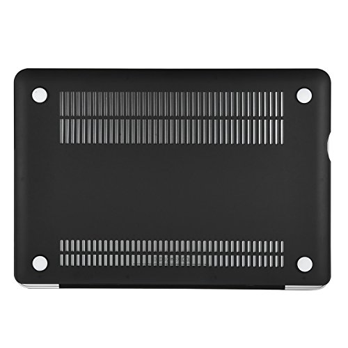 Macbook Pro 13 Hülle,TECOOL [Ultra Slim Serie] Plastik Hartschale Schutzhülle Snap Case,Silicon Tastatur Abdeckung und Schirm Schutz Tasche Cover Zubehör für Apple MacBook Pro 13.3 Zoll – Schwarz - 6
