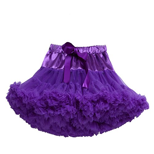 Tortoise & Rabbit Baby Girls' Fluffy Ballet Pettiskirt Tutu Skirt Purple XS