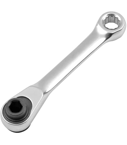 1/4 Zoll Mini-Ratsche Steckschlüssel (72 Zähne) – 2-in-1 Schraubendreher Mit Reversiblem Kopf, Chrom-Vanadium