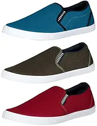 Chevit Men's Combo Pack of 3 Casual Shoes (Loafers Shoes)