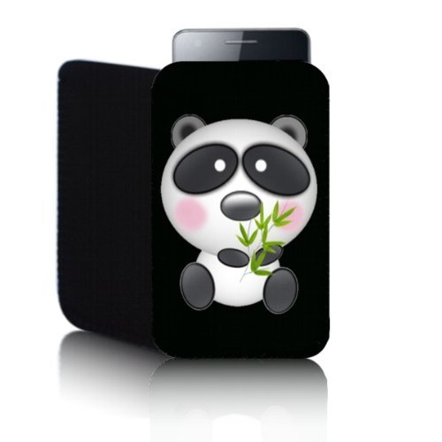 Biz-E-Bee Exclusive ‘CUTE PANDA’ Black BLACKBERY CURVE 9380 (S) Shock Resistant Neoprene Mobile Phone Case, Cover, Pouch