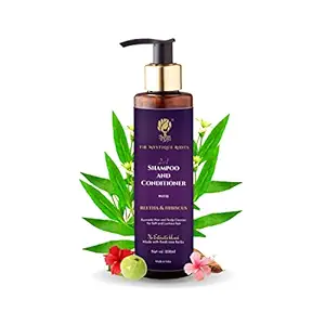The Mystique Roots Advanced Hairfall Solution Ayurvedic Shampoo Hair and Scalp Cleanser Soft Lustrous Hair 2in1 Shampoo Conditioner No Parabens Natural Conditioning 200ml (Pack of 1)