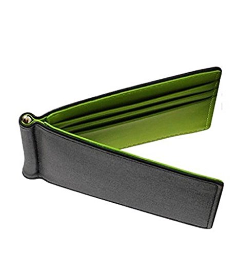 Preisvergleich Produktbild SunnyGod Zartes und Ideales Geschenk Mens Slim Geldscheinklammer Brieftasche Kreditkarteninhaber Bifold Thin Front Pocket Wallet PU Leder Geldbörse