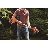Black+Decker Elektro-Rasentrimmer (450W, E-Drive, 25 cm Schnittbreite, mit Zahnradantrieb, Automatische Fadeneinstellung, Führungsschiene) ST4525 - 5