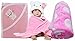 BRANDONN Combo Of Printed Shawl Spread , Hooded Cute Blanket & Premium Baby Blanket Cum Wraping Towel (Pack Of 3 , PINK & WHITE ) RS.425.00
