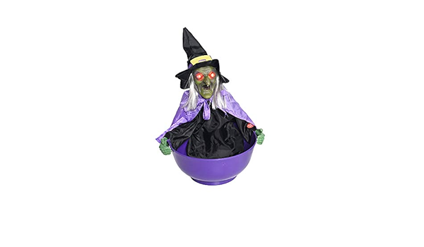 Tireow Halloween Hexe Requisiten Verkleiden Grusel Zahl Modell Grim Animated Trick Sussigkeiten Halter Container Schusseln Box Amazon De Spielzeug