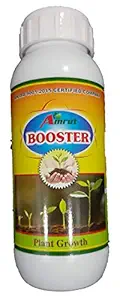 Dharti Corporation Organic Amrut Booster (Pesticides & Liquid Fertilizer) 500 Ml for Home Gardening and Kitchen Gardening Neem Oil, Aloe Vera,Cow Gow Mutra and Many More Organic and Natural Content