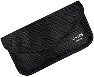THEMIS Security - GEN3 Nylon black - XXL - 3 layers shielding, GSM / LTE / RFID / NFC shielding sleeve for iPhone 6 plus / Samsung S7 size, very good as travel set - suitable for passport, credit cards - 2 compartments, 19,5 cm X 10.5 cm