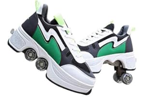 LDTXH Roller Skates Shoes Wheel Shoes for Boys Girls Adult Roller Sneakers Shoes with Wheels Flexible Skates As Gift