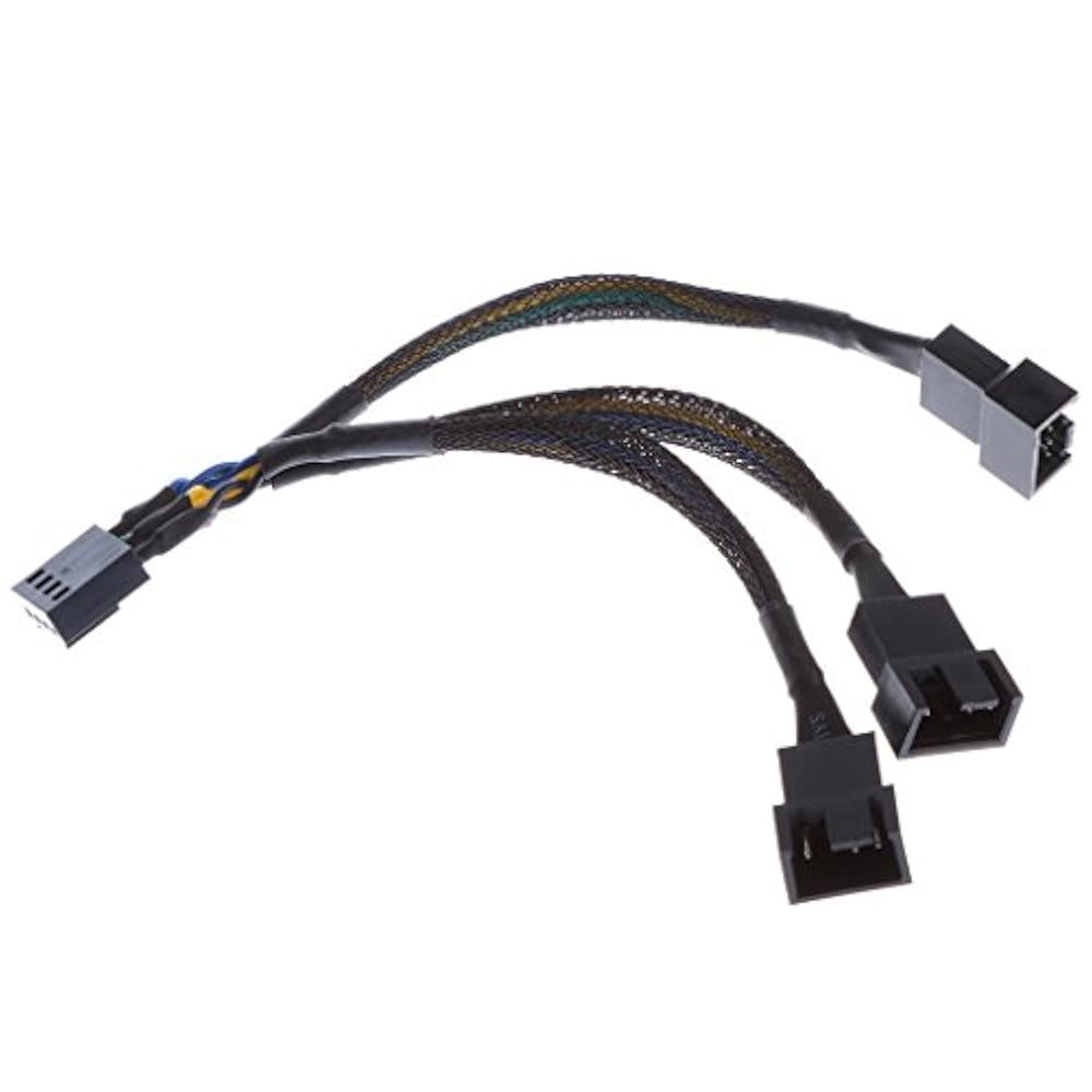 H HILABEE 15 cm 3/4 Pin Y Splitter Computer PC Lüfter Stromkabel 1 Bis 3 Schwarz