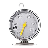 El dial 3.Large hace que este termómetro de horno sea fácil de leer. La esfera cuenta con una lente de vidrio con un puntero amarillo para indicar la temperatura. Perfecto para cocinas profesionales y para el hogar.