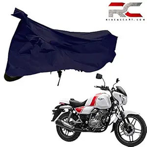 Riderscart All Season (Weather) Waterproof Bike Cover Indoor Outdoor Protection with Storage Bag for Bajaj Vikrant v15 (Blue)