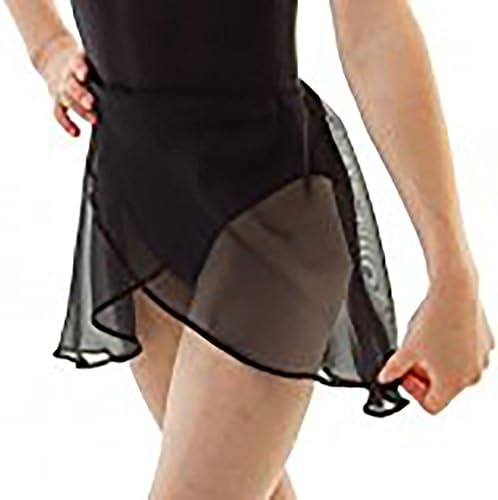 Girls Georgette skirt/Ballet /Dance skirt All colours and sizes (28" 11-13yrs, Black)