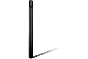 Ruikcoll Tige de Selle de Vélo Unisexe en Fibre de Carbone pour VTT, Descente, Vélo de Ville Noir