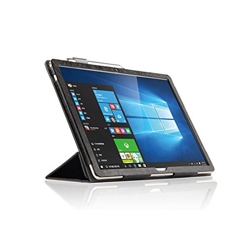 Flip Schlank PU Leder Full Schutzhülle Book Case Handstativ Cover Ständer für Huawei matebook 30,5 cm 30,5 cm hz-w09 hz-w19 Tablet schwarz - 2