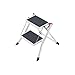 Produktbild Hailo Mini 2-Stufen Stahl Klapptritt bis 150 kg Stehleiter mit breiten Stufen bis zu 225 cm Arbeitshöhe