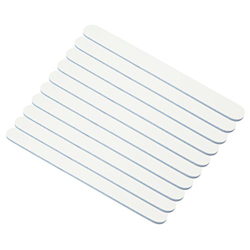 10x Profi Nagelfeile weiss gerade Form - Körnung 180/240 - Kern blau