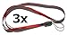 Produktbild Halsband Umhängeband Trageband Schlaufe (3er Pack rot) für kleine Handys, MP3-Player, Schlüssel, Ausweis, USB-Sticks, Pfeife, Kompass