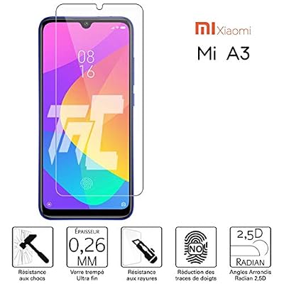 TM-Concept® Vitre Protection - Xiaomi Mi A3 - Verre Trempé 0,26mm Radian 2,5D