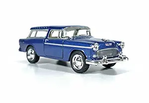Jack Royal 1955 Chevy Nomad Vintage Car Toy (Pull Back Action) (Blue)
