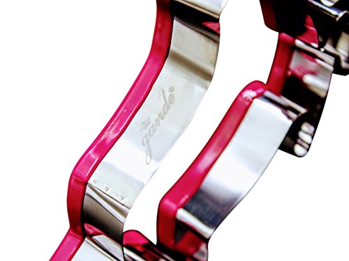 XXL großer Einhorn Plätzchen Ausstecher 16 cm Höhe Magic Punky Funky Unicorn Pink / rosa umrandet Ausdrückhilfe durch weichen Kunststoff / Edelstahl - 4