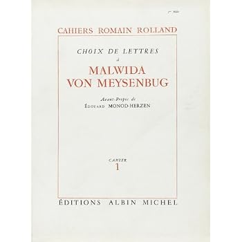 Choix de lettres à Malwida von Meysenbug (livre non massicoté) Choix de lettres à Malwida von Meysenbug (livre non massicoté)