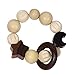 Heimess 734930 Wooden Elasticated Touch Ring Rattle (Moon and Stars)