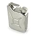 Produktbild Flachmann – Design Kanister, mit Schraubverschluss, 5 oz, aus rostfreiem Edelstahl, Edelstahlflachmann, Taschenflachmann, Taschenflasche, tragbare Schnapsflasche, für Whiskey, Vodka, Gin, Schnaps, Weinbrandt uvm., Farbe: Silber – Marke Ganzoo