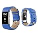 Produktbild Hunpta Sport Watch Band Echtlederarmband für Fitbit Charge 2 Handgelenk Band Armband (Blau)