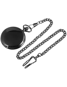 Taschenuhr kostenlose Gravur Geschenk schwarz