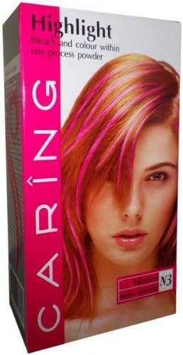 Hair Bleaching Highlight Dye Caring One Step Berry Pink