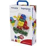Miniland - Superpegs Mini, 32 piezas