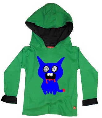 Monster Zombie Hoody - Red 9 - 10 Yrs